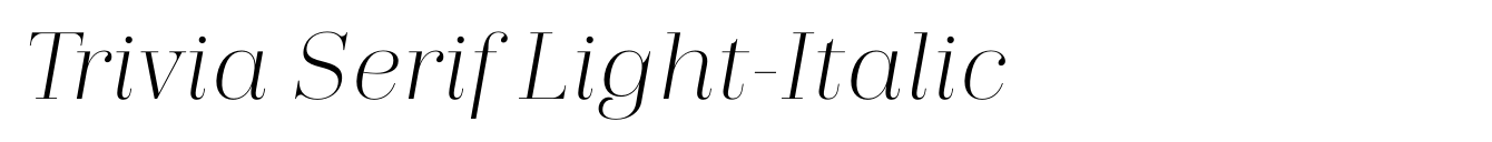 Trivia Serif Light-Italic